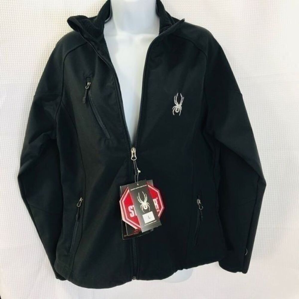 spyder black ski jacket size L…0349